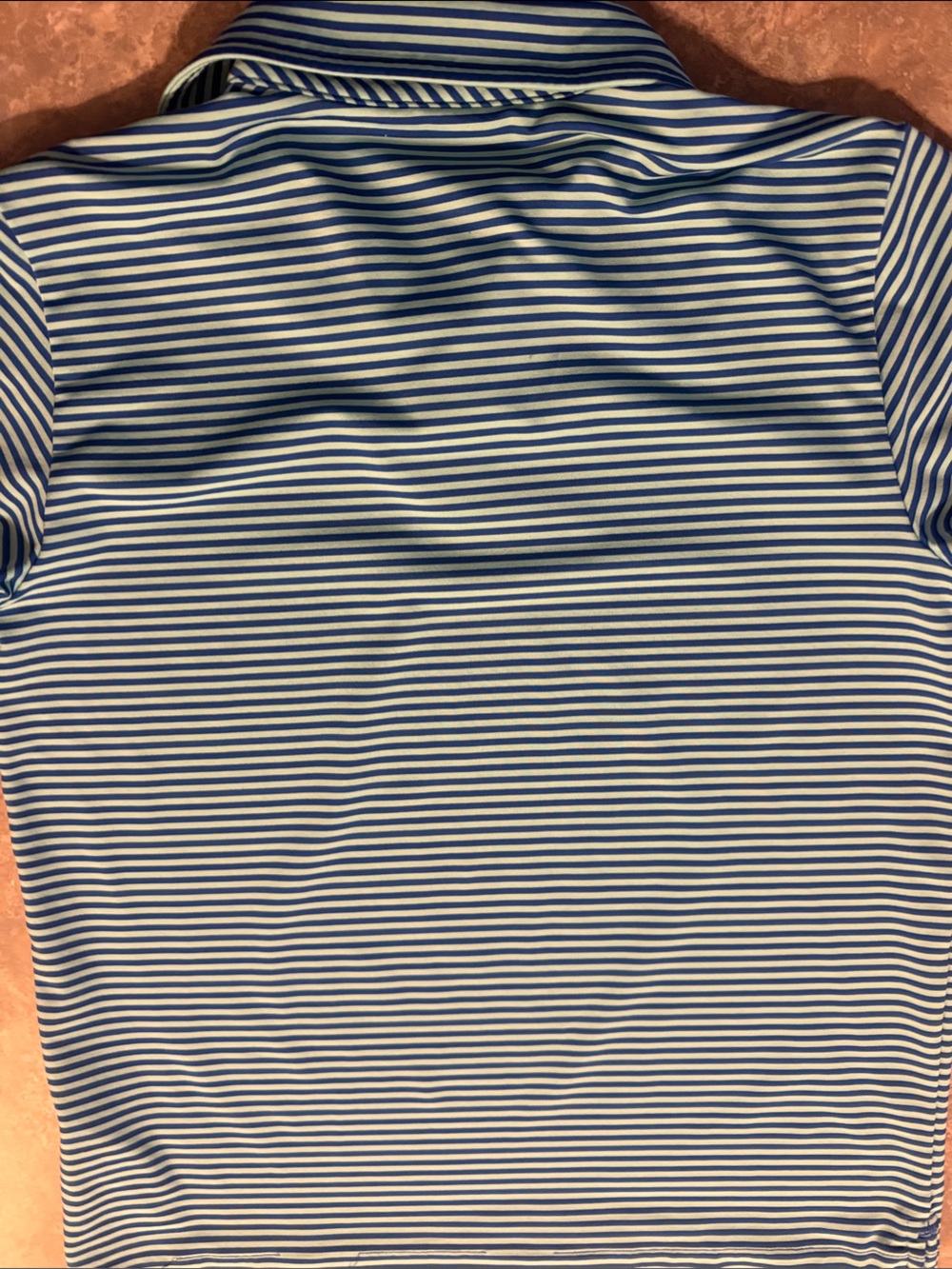 Striped Blue & Teal Polo Shirt - Picture 4 of 5